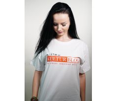 Tričko - Kulturblog biele, s veľkým logom