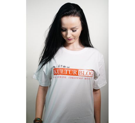 Tričko - Kulturblog biele, s veľkým logom